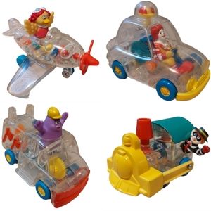 VINTAGE 1996 Rare McDonald's happy meal toy Ronald McDonald clear car 1996